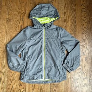 Size 8 London Fog Grey Lined Windbreaker with Hood